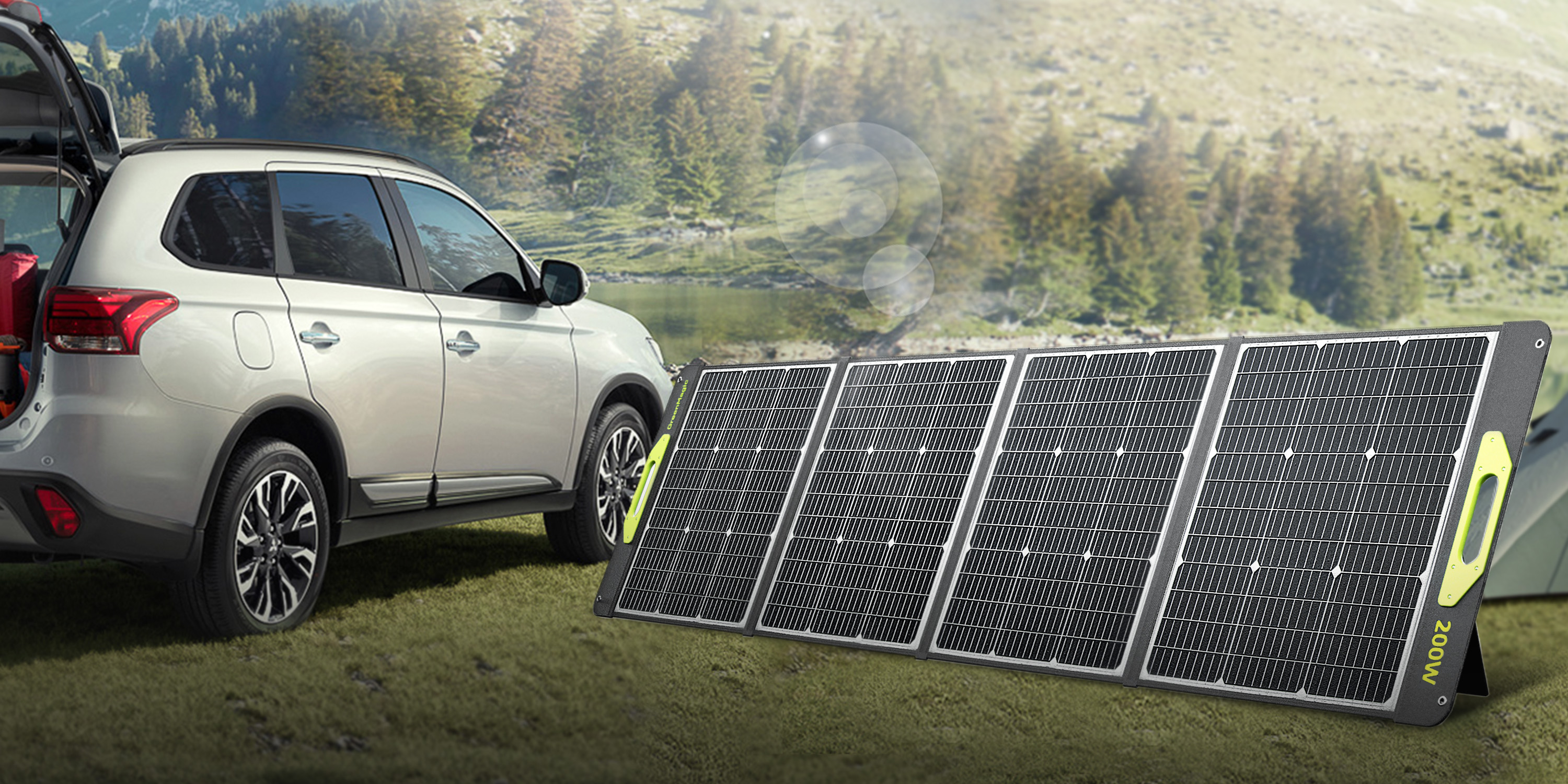 Amazon.com : 200W Portable Solar Panel, Greenmagic 200W Foldable